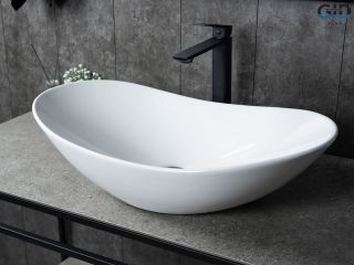 Раковина Gid N9811 51175 накладная белая 61x37x15